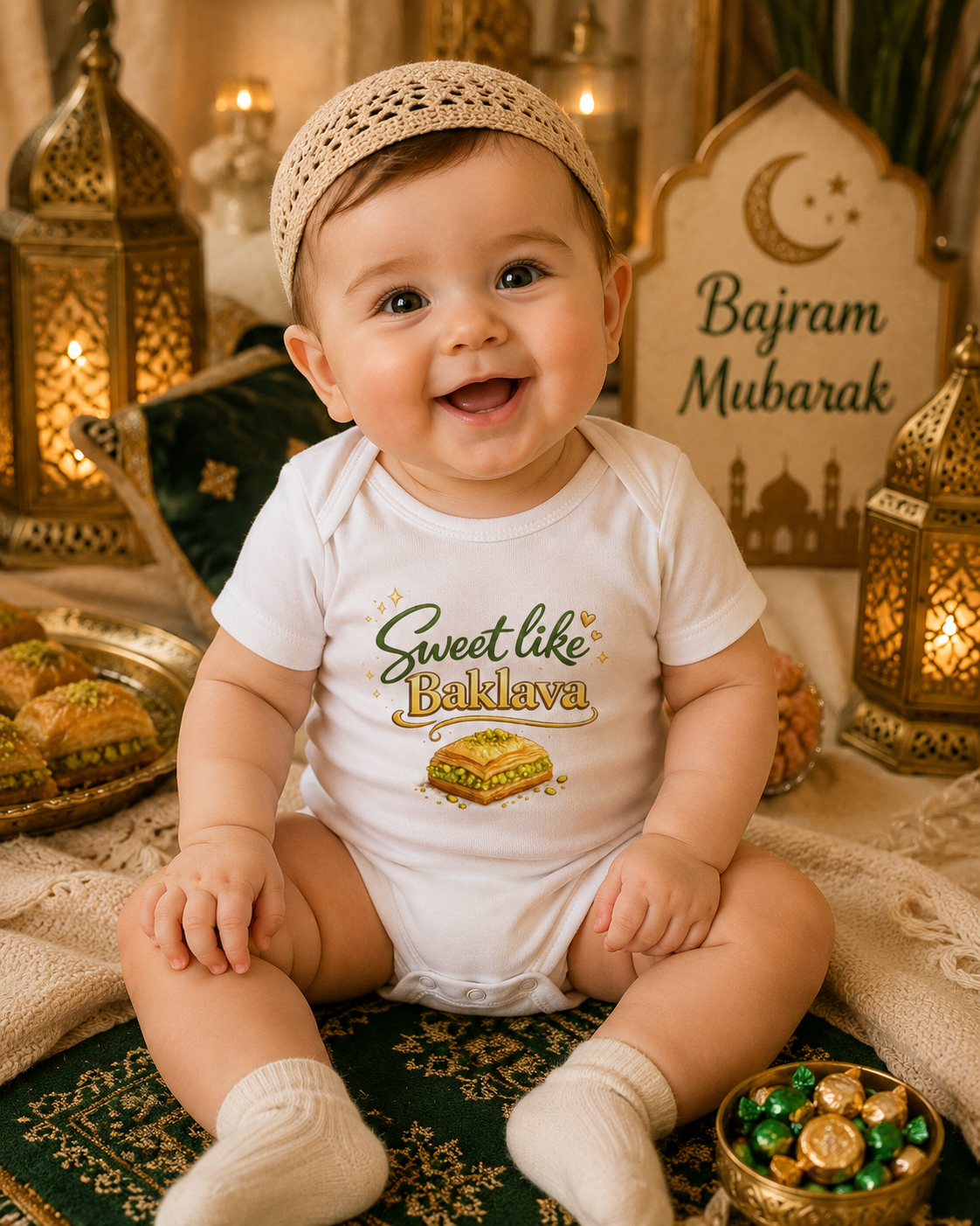 Slatko kao baklava – Dječiji organski bodi | Eid bodi za bebe