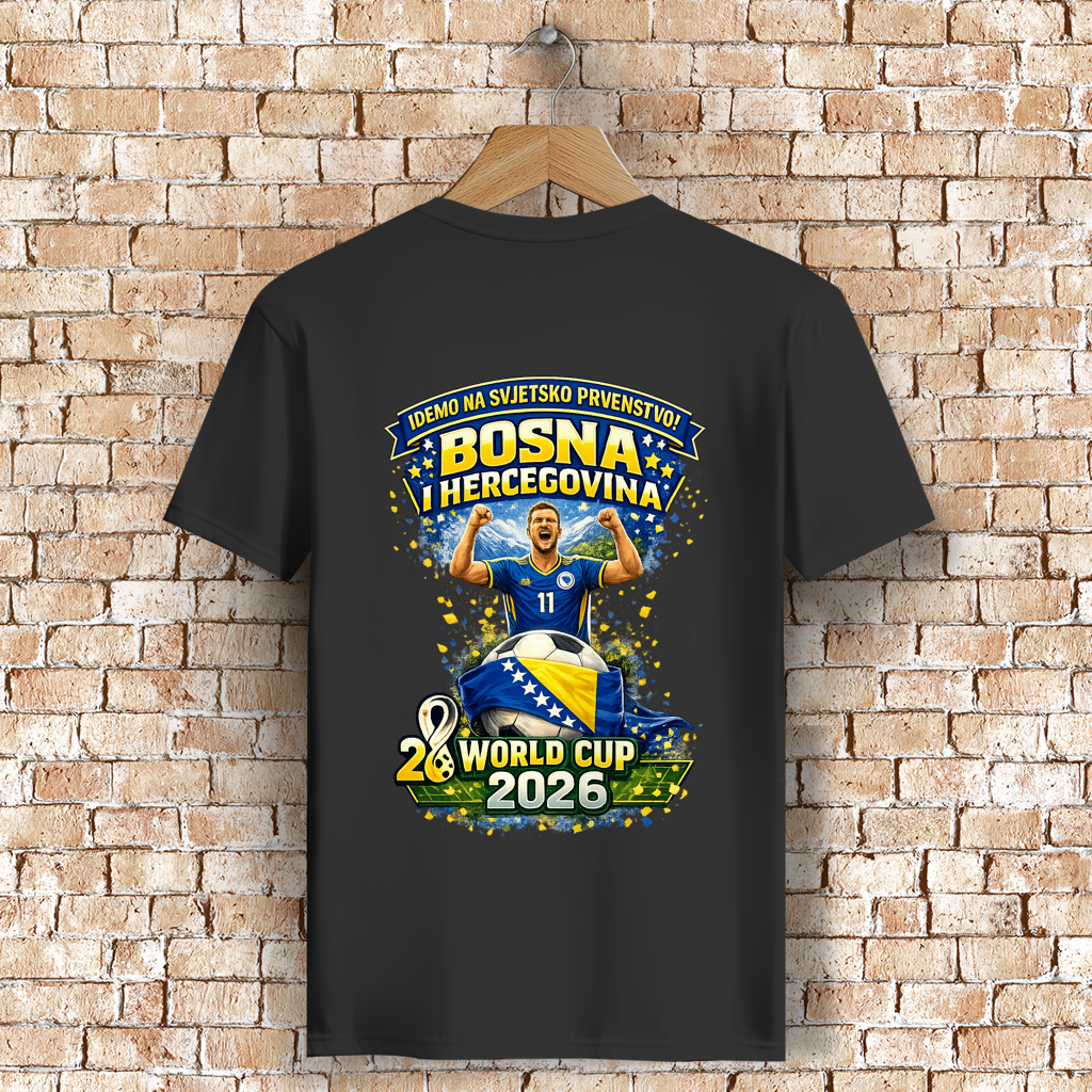 Herren Premium Bio T-Shirt – Bosnien | Design 01 | Rückenprint