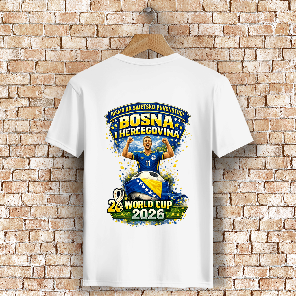 Herren Premium Bio T-Shirt – Bosnien | Design 01 | Rückenprint