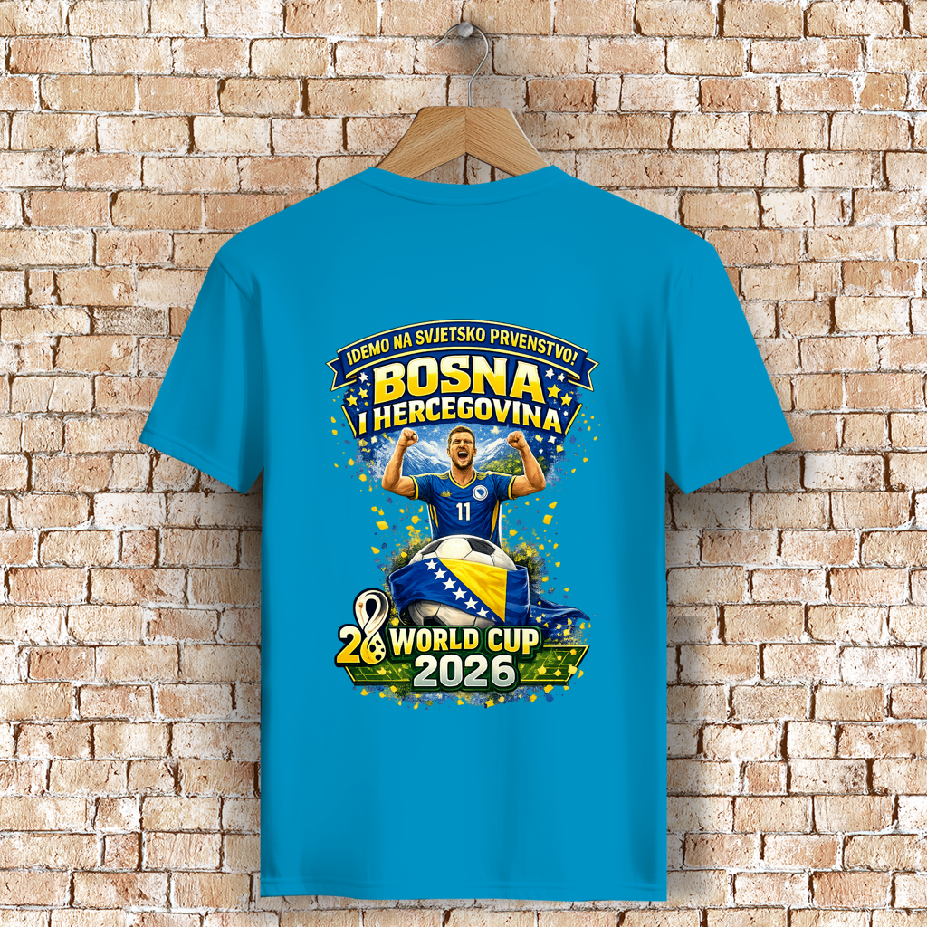 Herren Premium Bio T-Shirt – Bosnien | Design 01 | Rückenprint