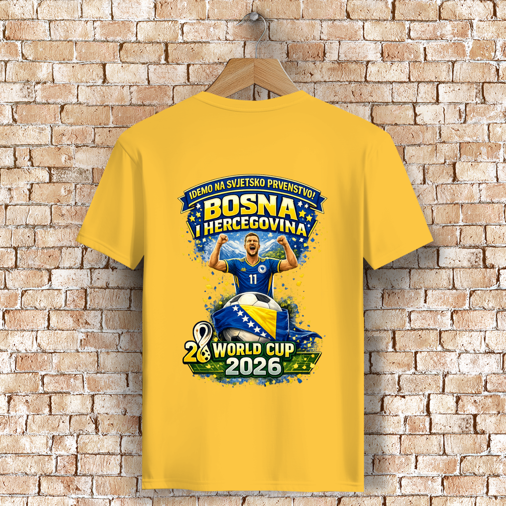 Herren Premium Bio T-Shirt – Bosnien | Design 01 | Rückenprint