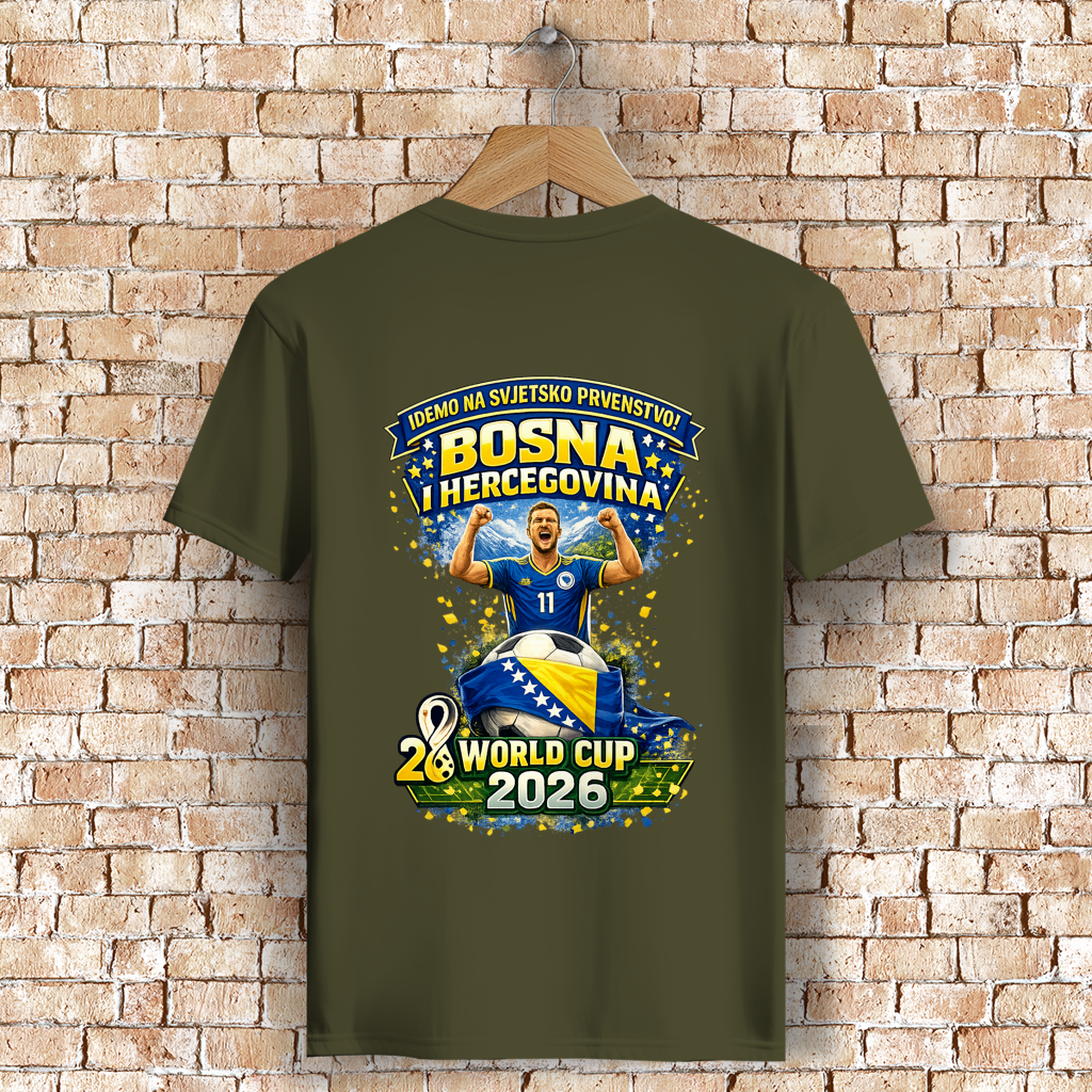 Herren Premium Bio T-Shirt – Bosnien | Design 01 | Rückenprint