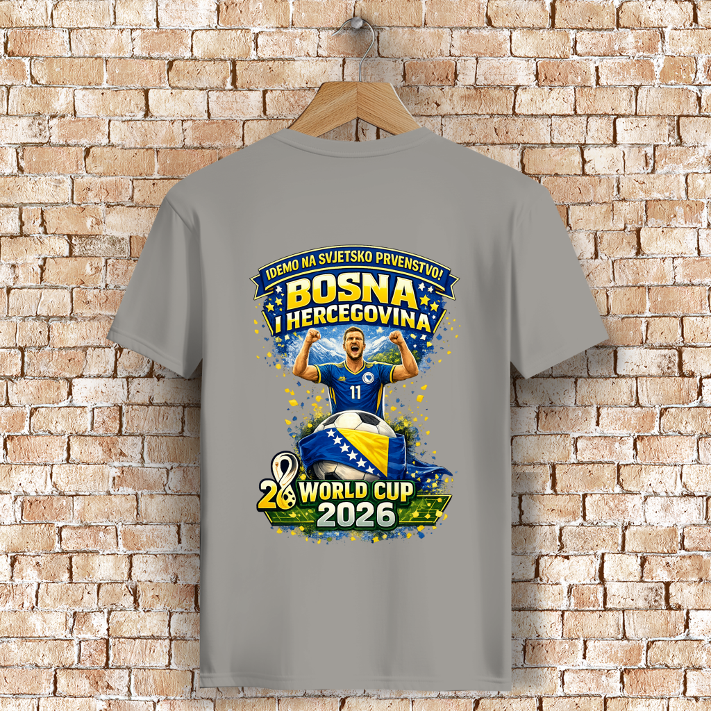 Herren Premium Bio T-Shirt – Bosnien | Design 01 | Rückenprint