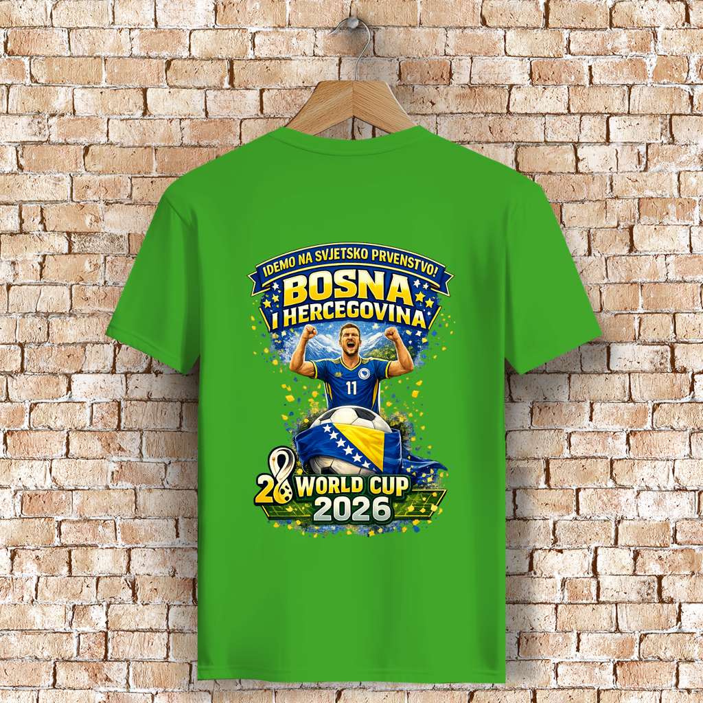 Herren Premium Bio T-Shirt – Bosnien | Design 01 | Rückenprint
