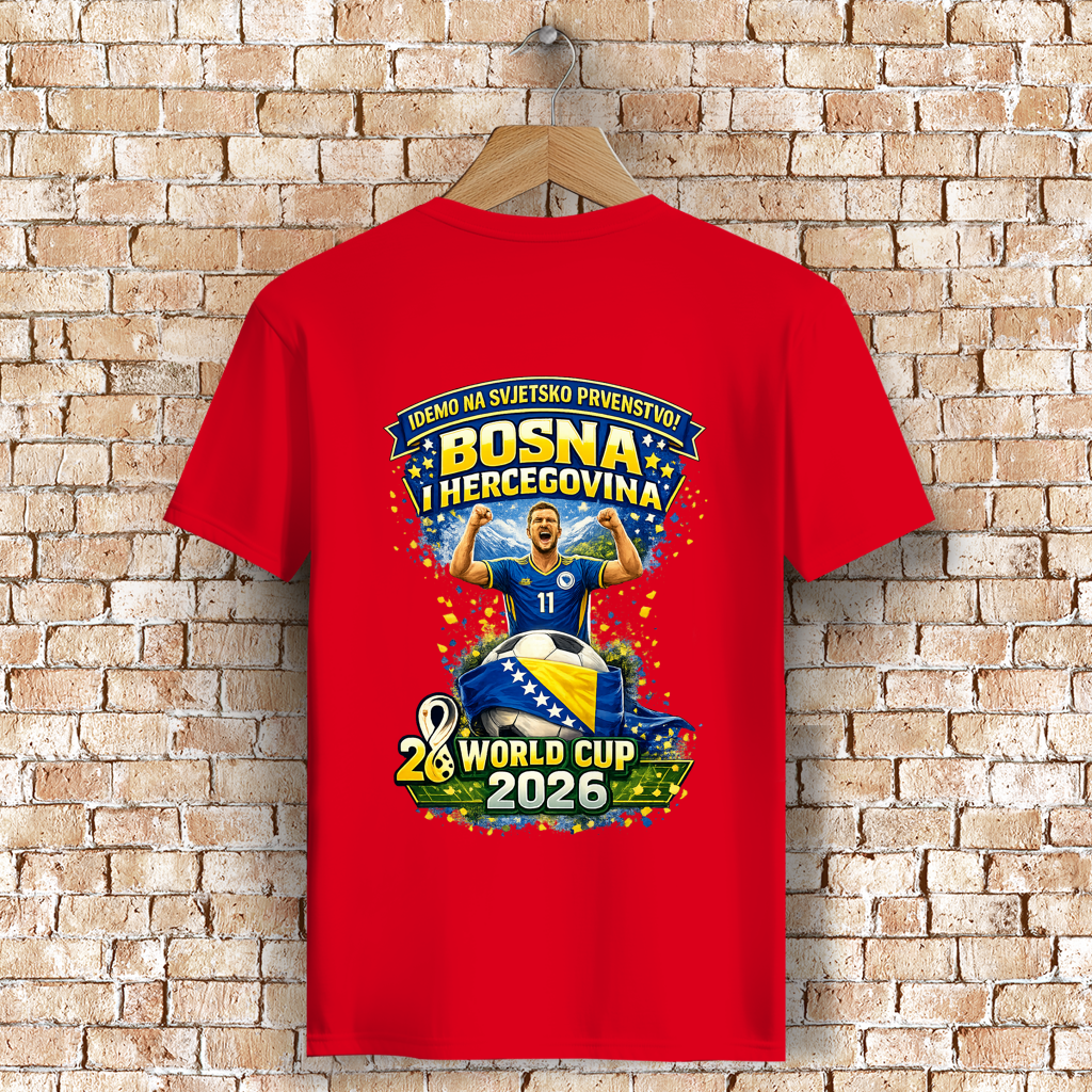 Herren Premium Bio T-Shirt – Bosnien | Design 01 | Rückenprint