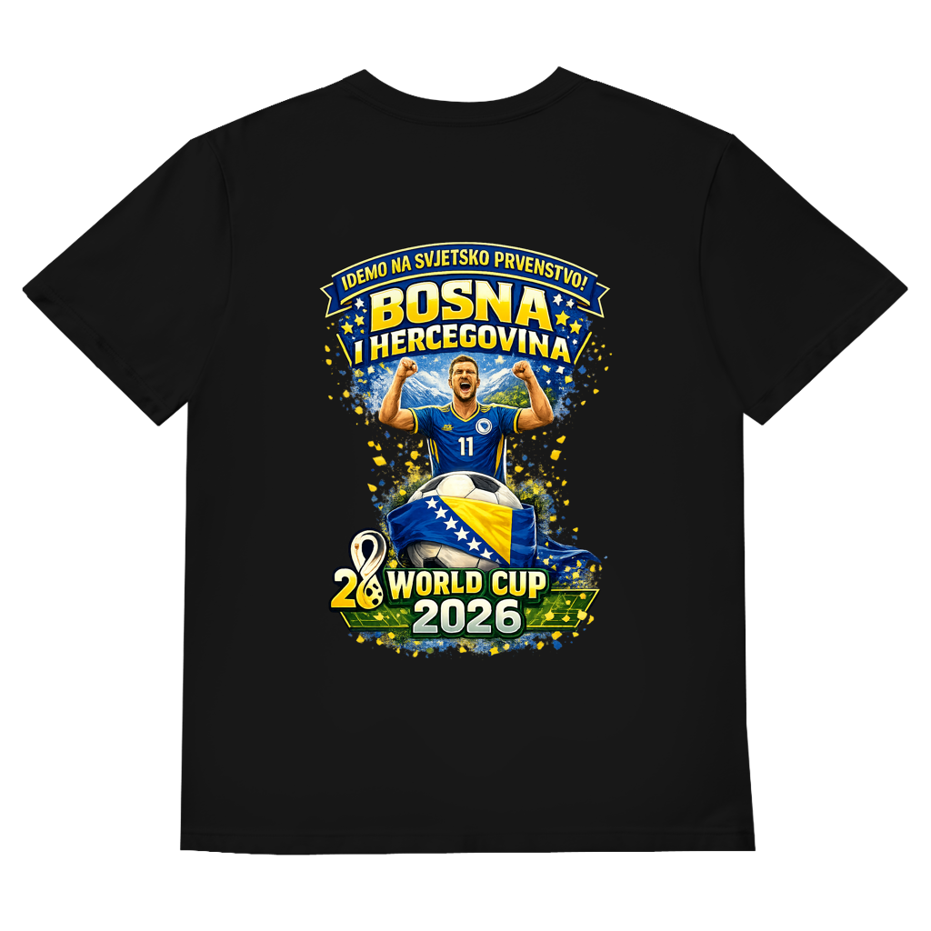 Men's Basic V-Neck T-Shirt – Bosnia | Design 01 | Back Print