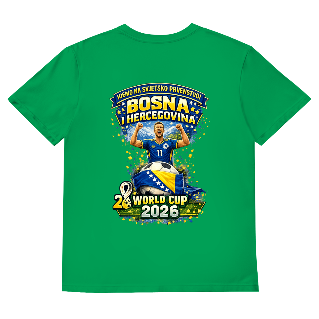 Men's Basic V-Neck T-Shirt – Bosnia | Design 01 | Back Print