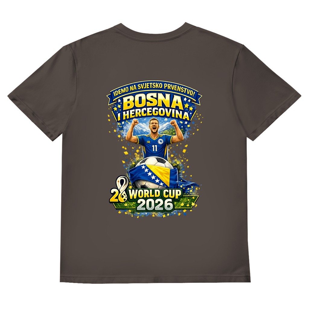 Men's Basic V-Neck T-Shirt – Bosnia | Design 01 | Back Print