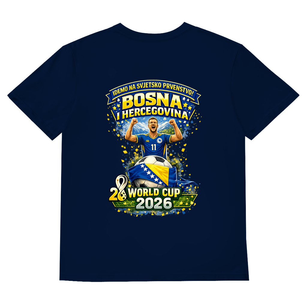 Men's Basic V-Neck T-Shirt – Bosnia | Design 01 | Back Print