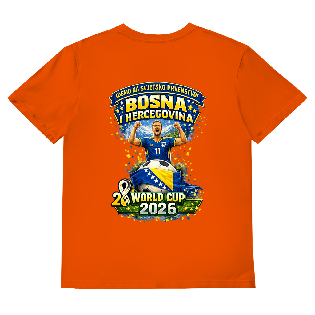 Men's Basic V-Neck T-Shirt – Bosnia | Design 01 | Back Print