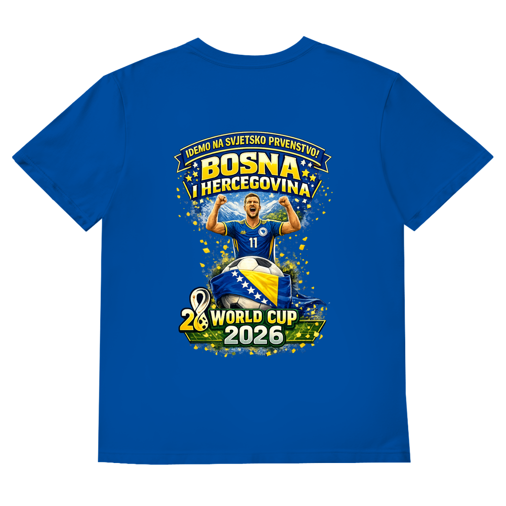 Herren Basic V-Neck T-Shirt – Bosnien | Design 01 | Rückenprint