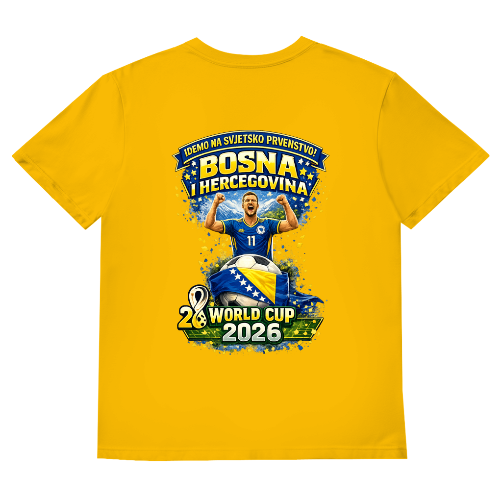 Herren Basic V-Neck T-Shirt – Bosnien | Design 01 | Rückenprint
