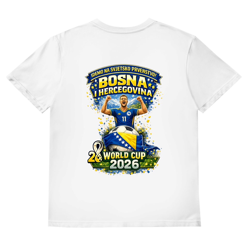 Men's Basic V-Neck T-Shirt – Bosnia | Design 01 | Back Print