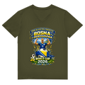 Herren Premium Bio V-Neck T-Shirt – Bosnien | Design 01 | Frontprint
