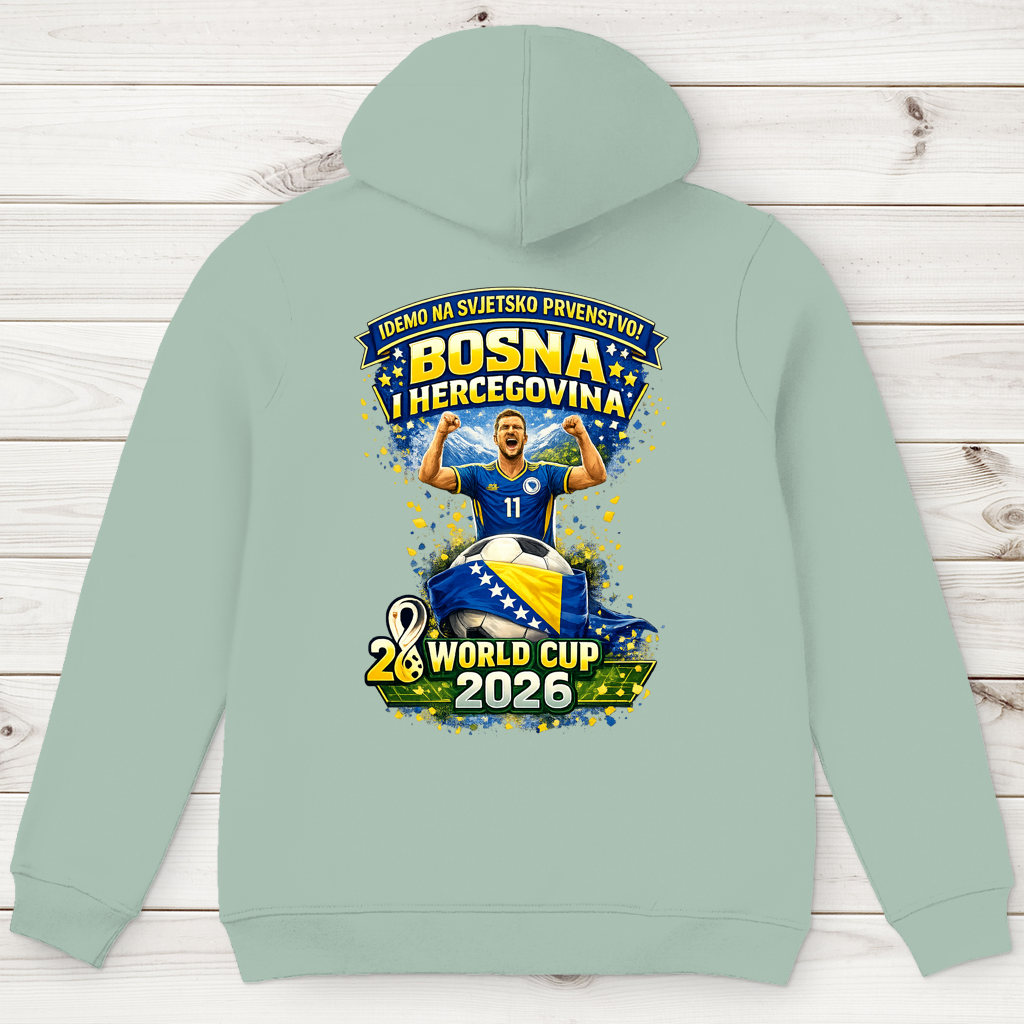 Herren Premium Bio Hoodie – Bosnien | Design 01 | Rückenprint