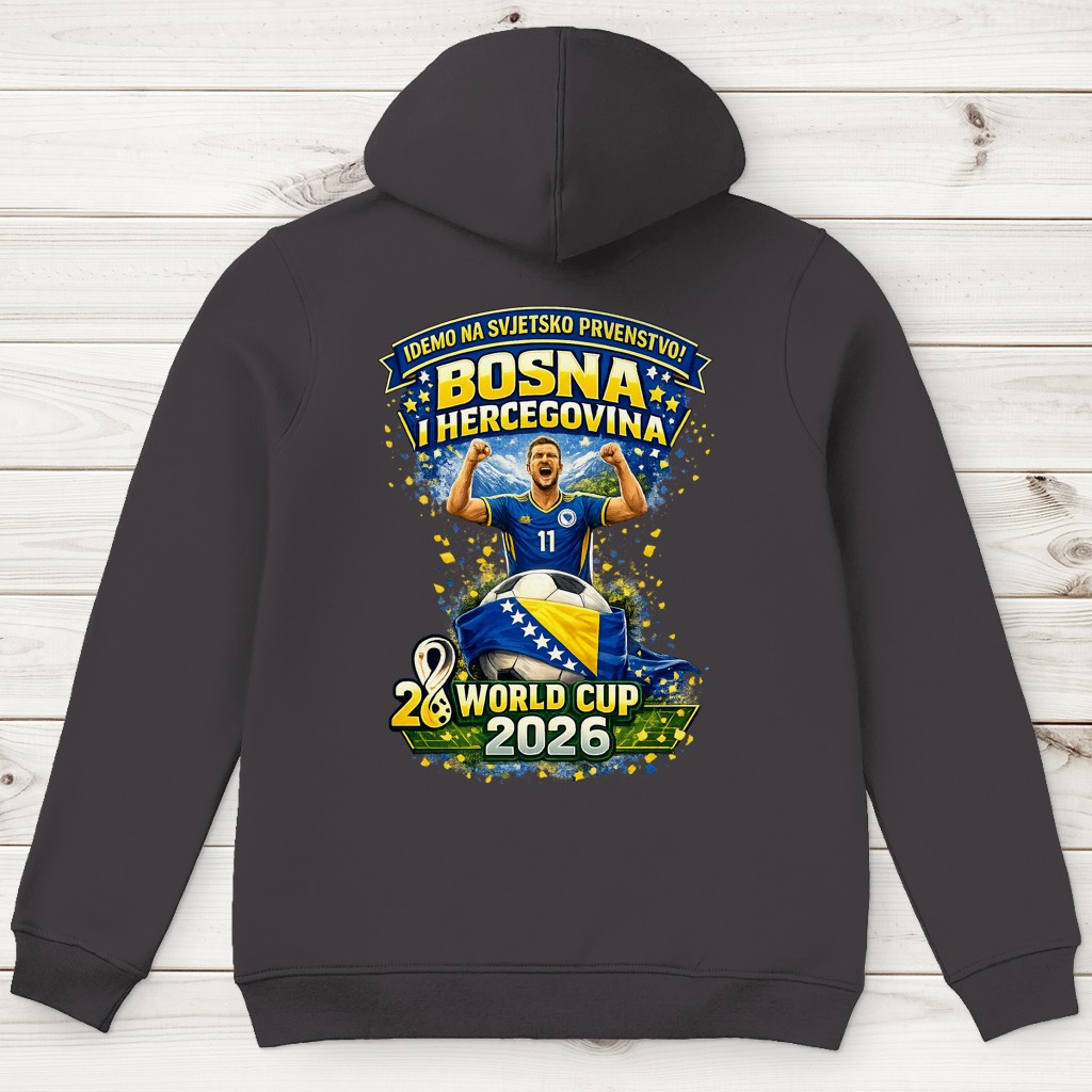 Herren Premium Bio Hoodie – Bosnien | Design 01 | Rückenprint