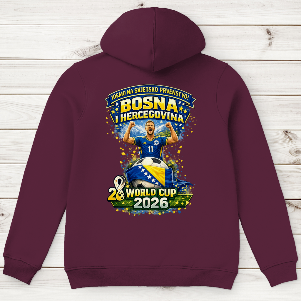 Herren Premium Bio Hoodie – Bosnien | Design 01 | Rückenprint