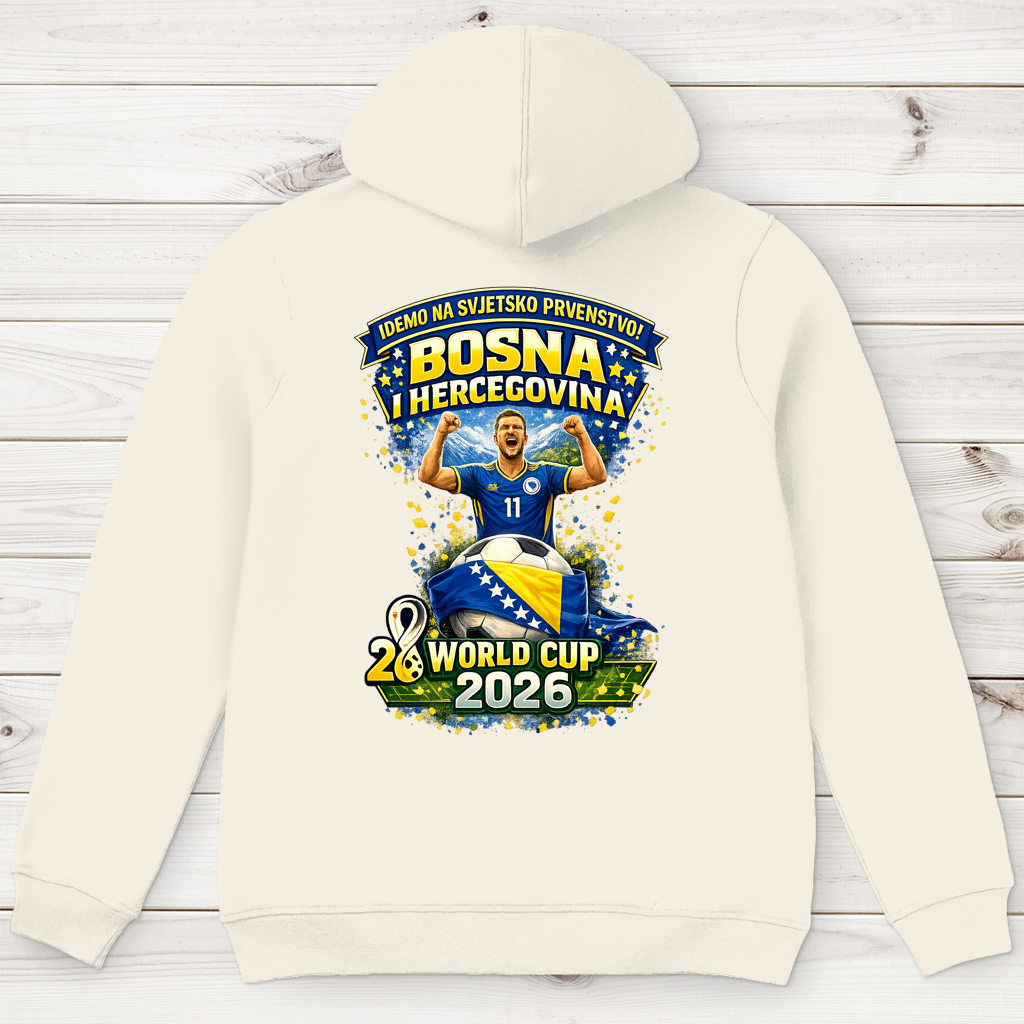Herren Premium Bio Hoodie – Bosnien | Design 01 | Rückenprint