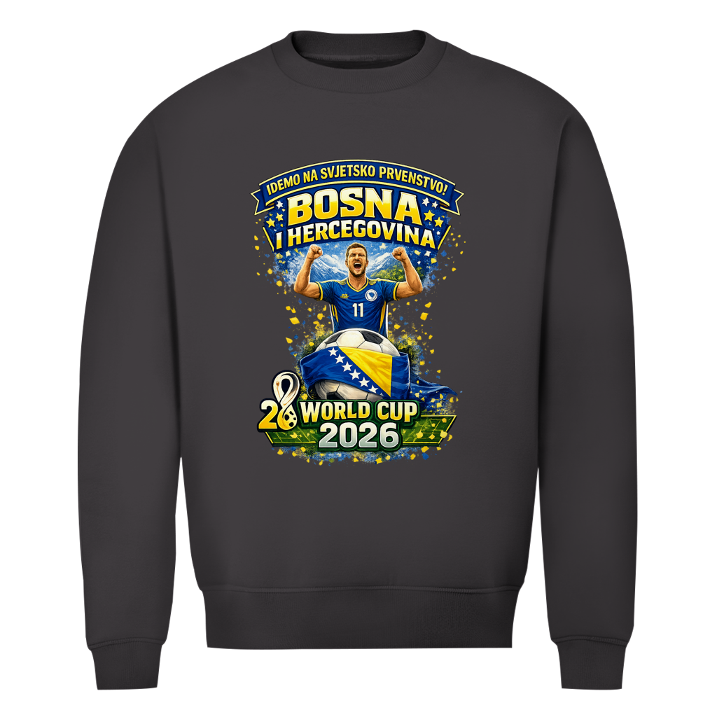 Herren Premium Bio Sweatshirt – Bosnien | Design 01 | Frontprint