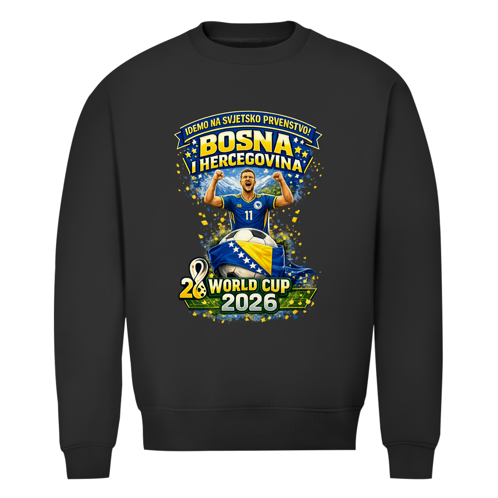 Herren Premium Bio Sweatshirt – Bosnien | Design 01 | Frontprint
