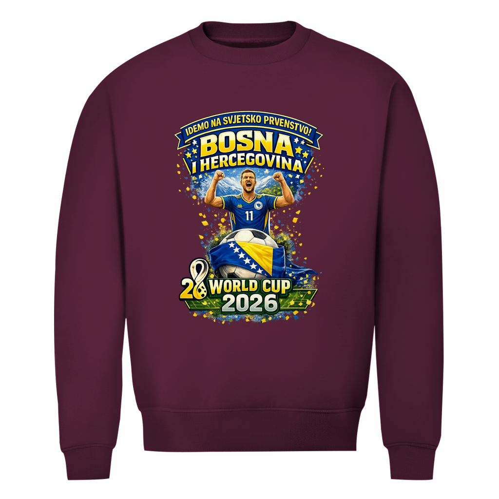 Herren Premium Bio Sweatshirt – Bosnien | Design 01 | Frontprint