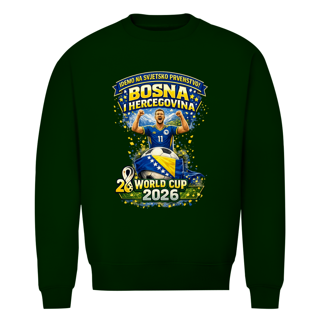 Herren Premium Bio Sweatshirt – Bosnien | Design 01 | Frontprint
