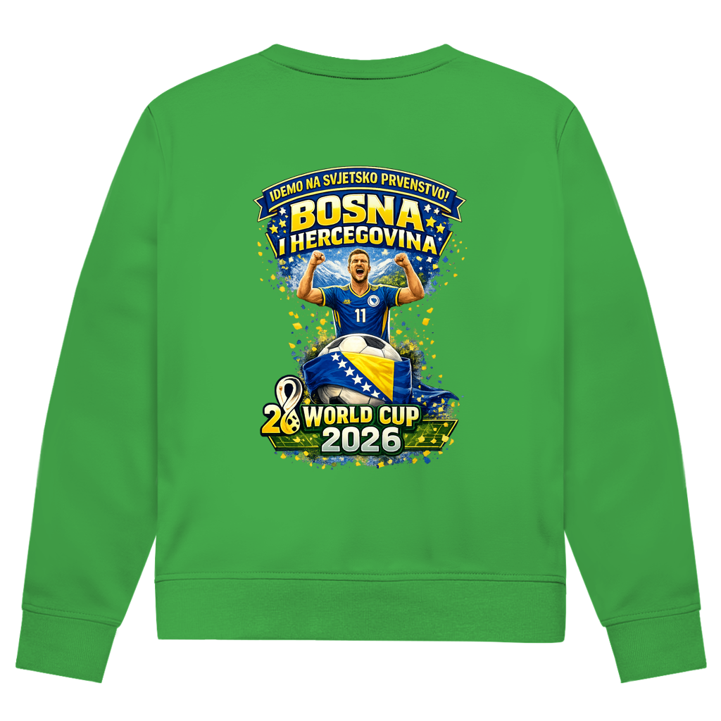 Muški Premium Organski Dukserica – Bosna | Dizajn 01 | Print na leđima