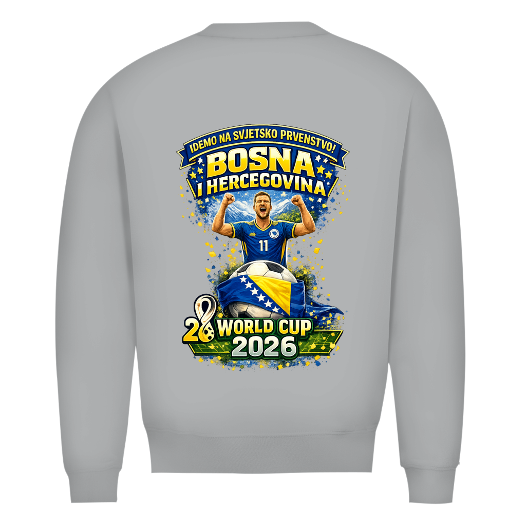 Muški Premium Organski Dukserica – Bosna | Dizajn 01 | Print na leđima