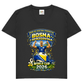 Damen Basic V-Neck T-Shirt – Bosnien | Design 01 | Frontprint