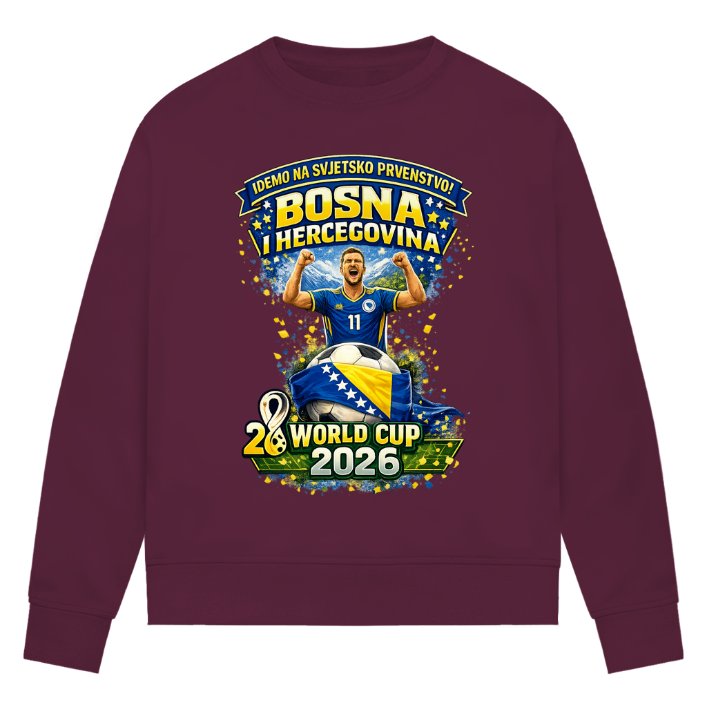 Damen Premium Bio Sweatshirt – Bosnien | Design 01 | Frontprint