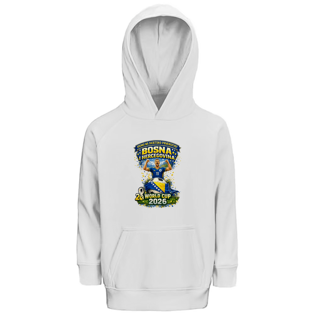 Kinder Premium Bio Hoodie – Bosnien | Design 01 | Frontprint