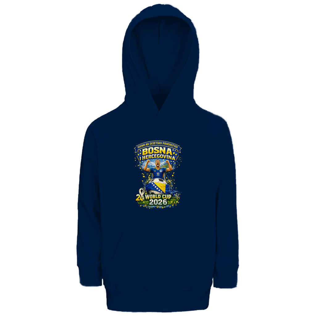 Kinder Premium Bio Hoodie – Bosnien | Design 01 | Frontprint