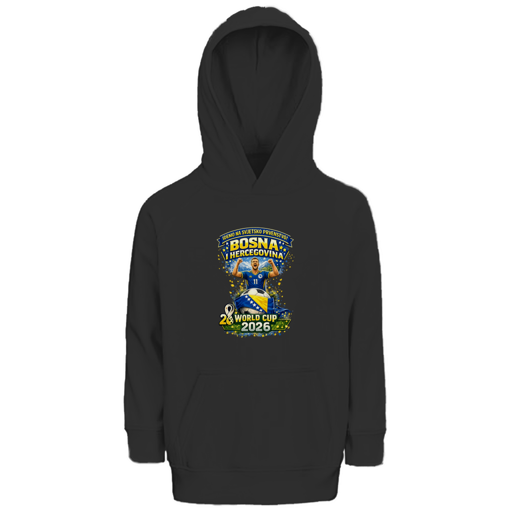 Kinder Premium Bio Hoodie – Bosnien | Design 01 | Frontprint