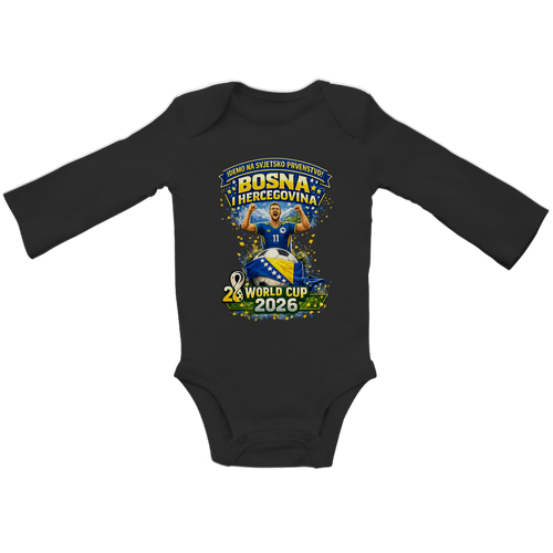 Baby Bio Bodysuite Langarm – Bosnien | Design 01 | Frontprint