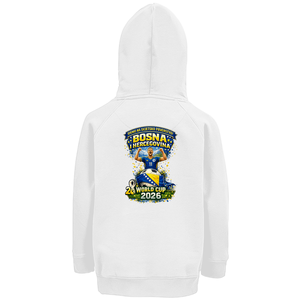 Kids Premium Organic Hoodie - Bosnia | Design 01 | Back Print