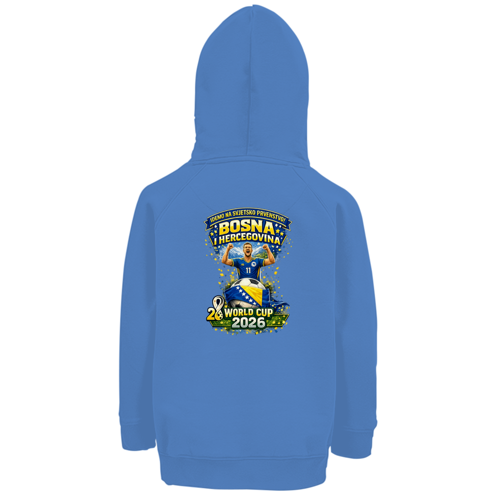Kids Premium Organic Hoodie - Bosnia | Design 01 | Back Print
