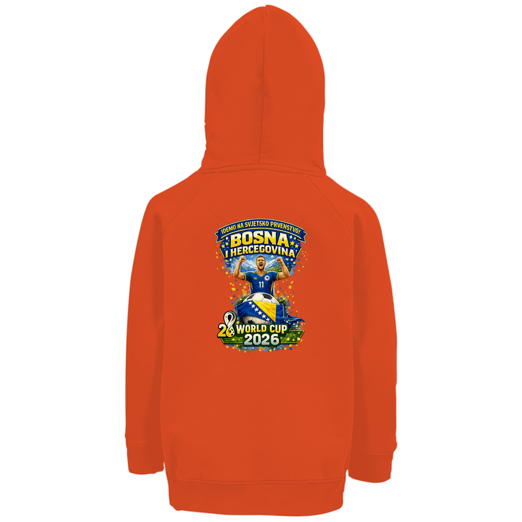 Kids Premium Organic Hoodie - Bosnia | Design 01 | Back Print