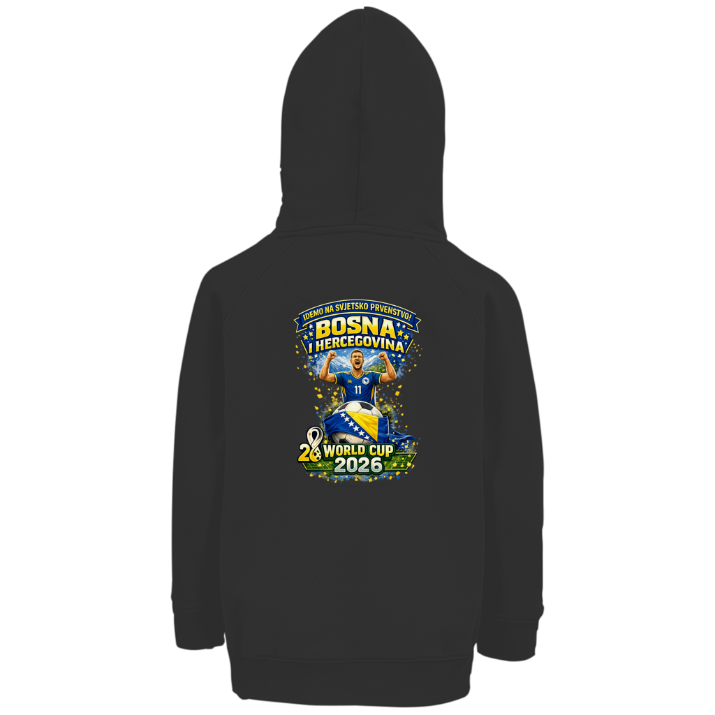 Kids Premium Organic Hoodie - Bosnia | Design 01 | Back Print