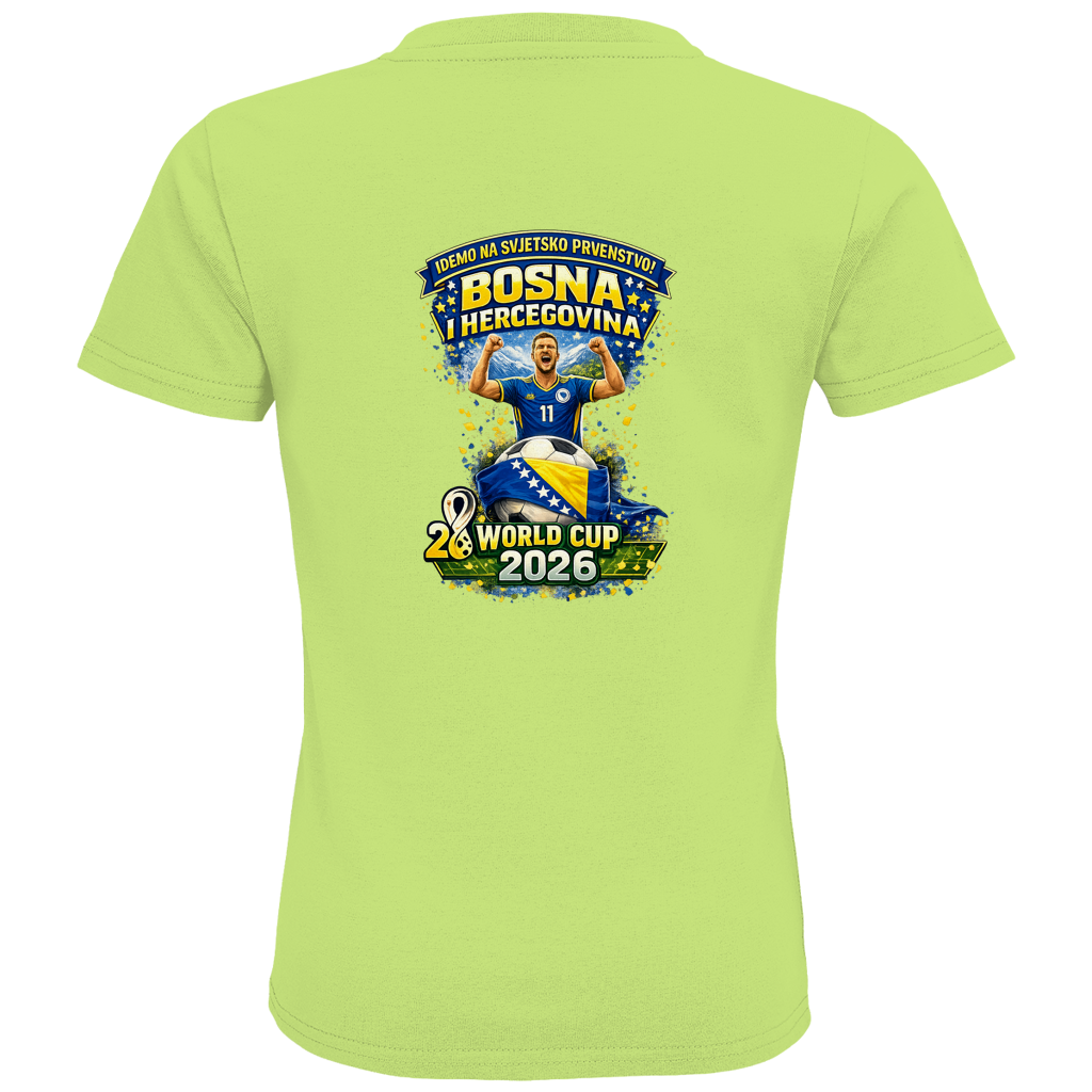 Kids Premium organska majica – Bosna | Dizajn 01 | Print na leđima