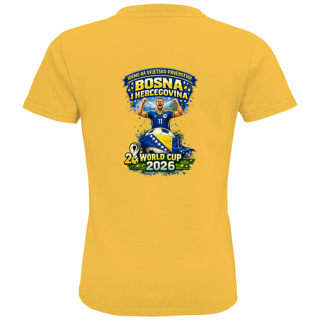 Kids Premium organska majica – Bosna | Dizajn 01 | Print na leđima