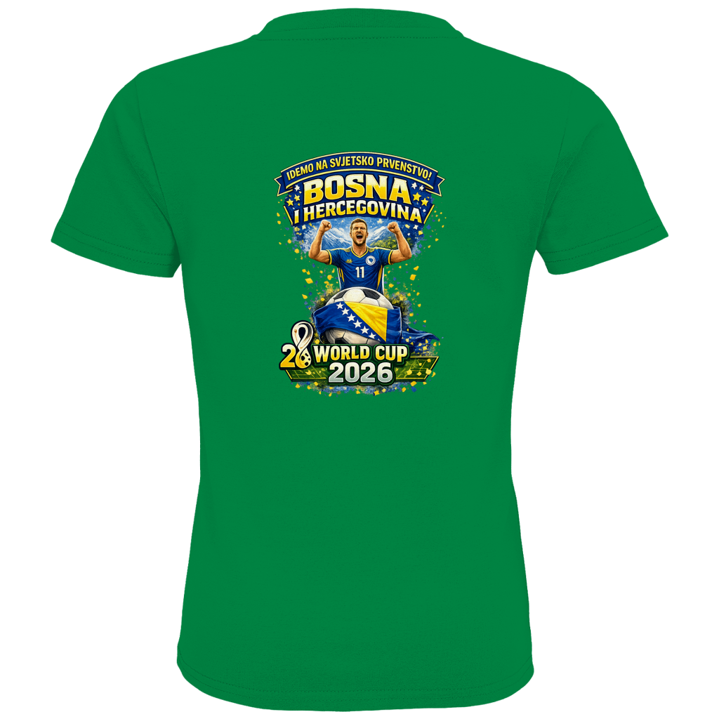 Kids Premium organska majica – Bosna | Dizajn 01 | Print na leđima