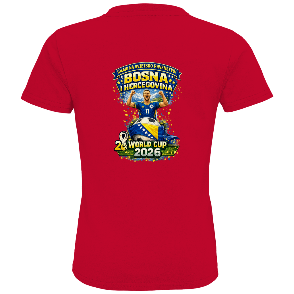 Kids Premium organska majica – Bosna | Dizajn 01 | Print na leđima