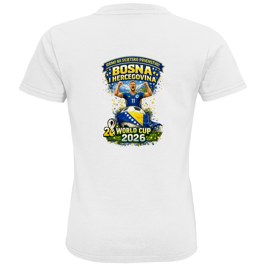 Kids Premium organska majica – Bosna | Dizajn 01 | Print na leđima
