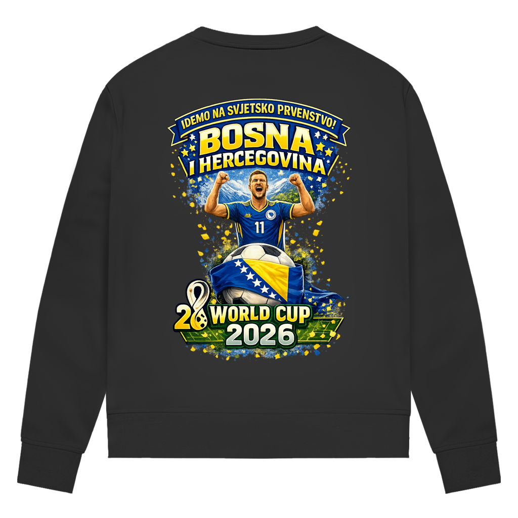 Damen Premium Bio Sweatshirt – Bosnien | Design 01 | Rückenprint