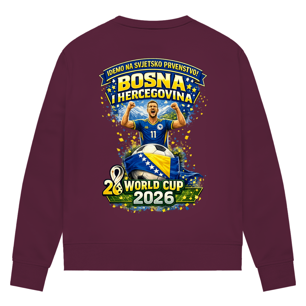 Damen Premium Bio Sweatshirt – Bosnien | Design 01 | Rückenprint