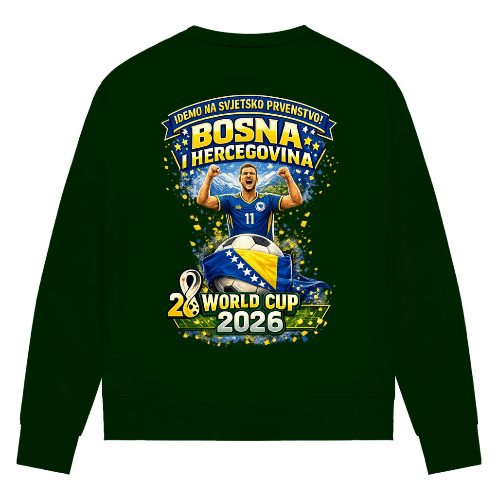 Women's Premium Organic Sweatshirt - Bosnia | Design 01 | Back Print
