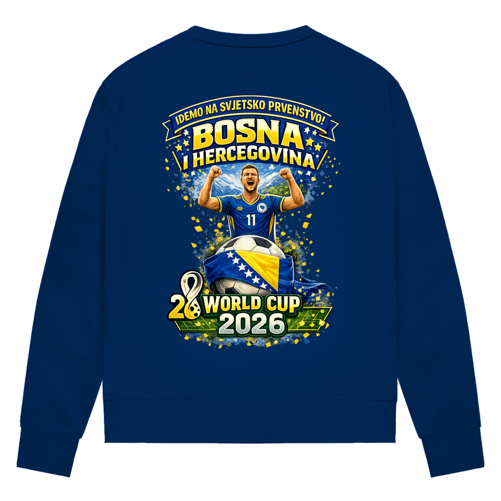 Women's Premium Organic Sweatshirt - Bosnia | Design 01 | Back Print