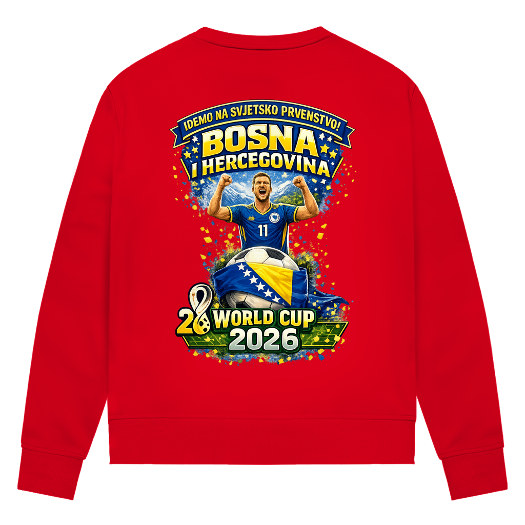 Women's Premium Organic Sweatshirt - Bosnia | Design 01 | Back Print