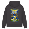 Ženska premium organska dukserica – Bosna | Dizajn 01 | Print na leđima