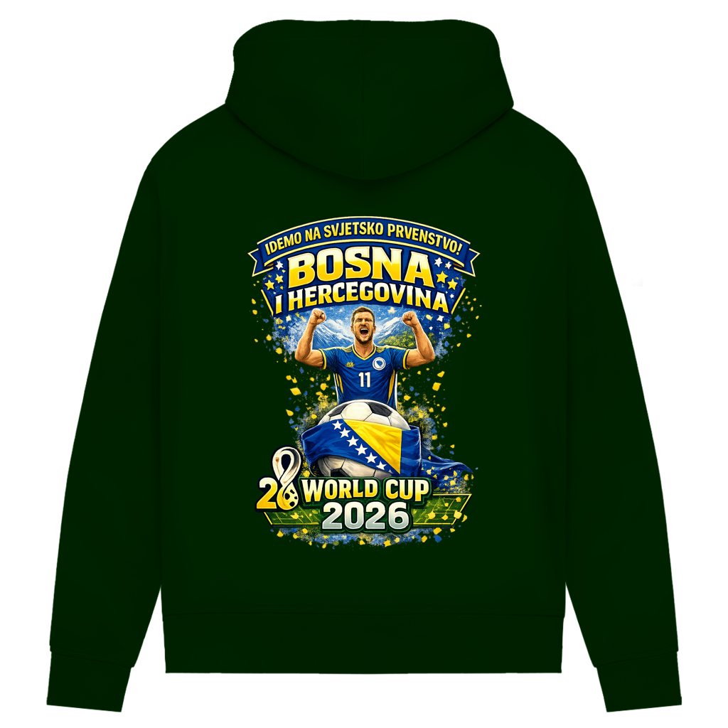 Women's Premium Organic Hoodie – Bosnia | Design 01 | Back Print